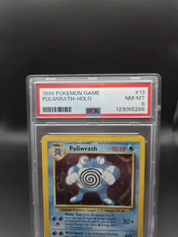 1999 POKEMON BASE SET POLIWRATH HOLO PSA 8 NM-MT #13 - Image 2