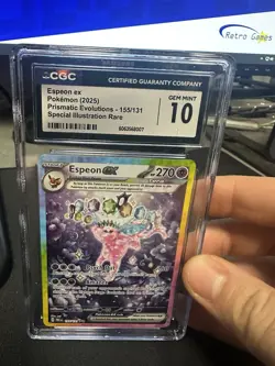[CGC 10 GEM MINT] Espeon EX 155/131 SIR Pokemon TCG Prismatic Evolutions 2025 - Image 1