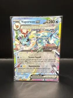 Pokemon Prismatic Evolutions Vaporeon ex 023/131 Surprise Box Stamped Sealed - Image 1