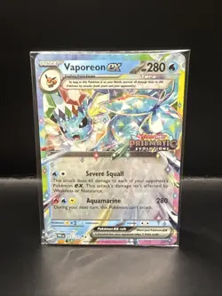 Pokemon Prismatic Evolutions Vaporeon ex 023/131 Surprise Box Stamped Sealed - Image 2