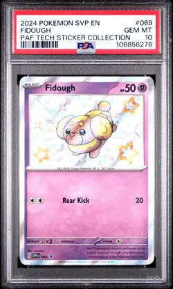 2024 POKEMON SVP EN-SV BLACK STAR PROMO #069 FIDOUGH PSA 10 - Image 1