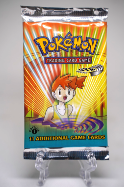 Pokemon TCG Gym Heroes 1st Edition Booster Pack Misty Art WOTC 1999 SEALED - Image 1