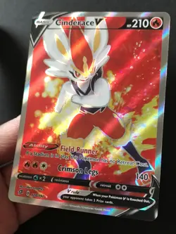 Cinderace V 178/192 Rebel Clash SWSH FULL ART ULTRA RARE Pokemon Card Near Mint - Image 3