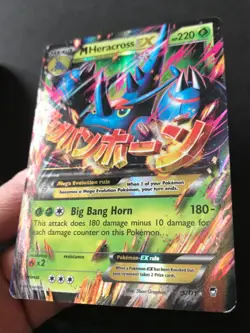 Mega Heracross EX 5/111 XY Furious Fists ULTRA RARE M Pokemon Card PLAYED - Image 3