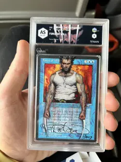 MTG FORCE OF WILL WOLVERINE ALTERED - PAINTED BY TERESE NIELSEN - GRADED - Image 3