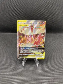 Pokemon TCG Espeon & Deoxys GX Tag Team SM240 Promo Sun & Moon - Image 1