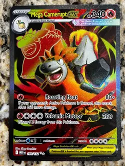 Mega Camerupt ex • 156/132 • Full Art • Ultra Rare • Pokemon • Mega Evolution - Image 1