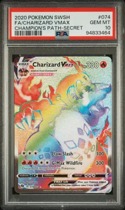 PSA 10 - Pokemon Charizard VMAX 074/073 2020 Champions Path (94833464) - Image 1