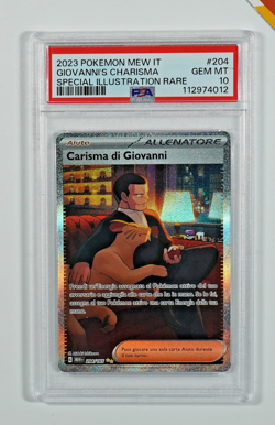 Pokemon PSA 10 Carisma di Giovanni #204 Full Art 151 2023 Italiano - Image 1