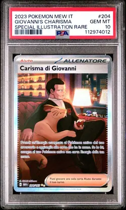 Pokemon PSA 10 Carisma di Giovanni #204 Full Art 151 2023 Italiano - Image 2