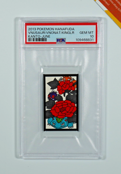 Pokemon PSA 10 Venusaur Venonat & Kingler Pokemon Hanafuda-Kanto June 2013 - Image 1
