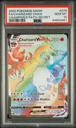 PSA 10 - Pokemon Charizard VMAX 074/073 2020 Champions Path (94833461) - Image 1