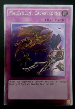 PT11 YUGIOH MALEVOLENT CATASTROPHE NKRT-EN033 LTD ED PLATINUM SECRET RARE NM - Image 1
