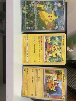 Pikachu Pokemon Card Collection Set of 3 Cards - Image 1