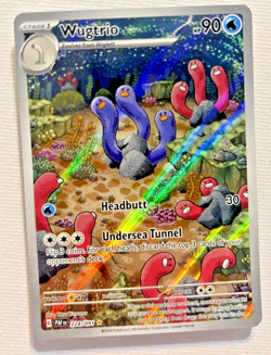 Wugtrio 224/091 Illus Rare Holo Paldean Fates Pokemon TCG Card NM/M Condition - Image 1