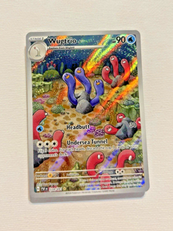Wugtrio 224/091 Illus Rare Holo Paldean Fates Pokemon TCG Card NM/M Condition - Image 2