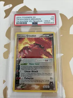Pokemon TCG Groudon EX Team Magma vs Team Aqua 9/95 Ultra Rare Card - Image 1