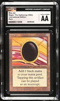 Mox Jet - Magic The Gathering - International Edition Card - CGC Graded AA - Image 1