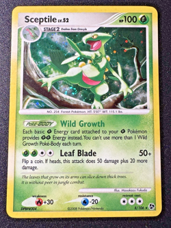 Sceptile 8/106 D&P Great Encounters Pokemon Card Holo Foil Rare Swirl MP - Image 1