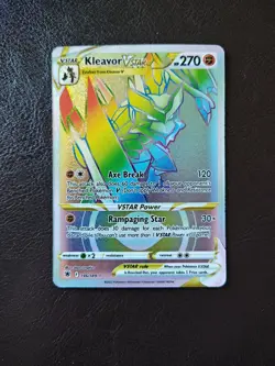 Pokemon Cards Kleavor VSTAR 196/189 Rainbow Secret Rare Astral Radiance - Image 1