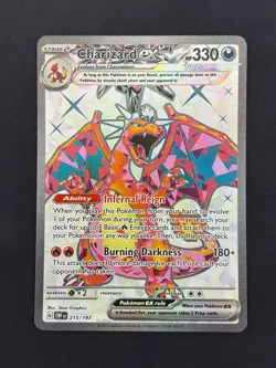 Charizard ex 215/197 - Obsidian Flames - Near Mint NM Full Art Pokemon Card - Image 1