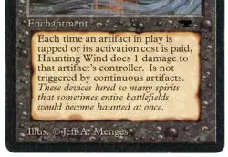 Haunting Wind 17/100 Antiquities 1994 (ATQ) Heavily Played HP Uncommon MTG Magic - Image 4