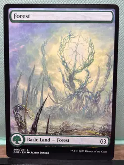 MTG TCG: Forest 266/271, Phyrexia: All Will Be One Regular _ FULL ART - Image 1