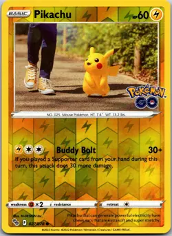 Pikachu (27) 027/078 - Pokemon GO reverseHolo| Mix&Match - Image 1