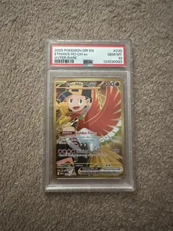 Ethan's Ho-Oh EX 239/182 Pokemon Destined Rivals Gold PSA GEM 10 - Image 1