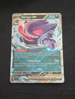 Gengar ex 104/162 SV05: Temporal Forces Holo Double Rare Holo Pokemon TCG NM - Image 1