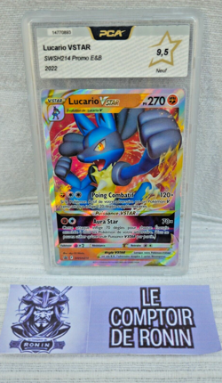 Carte Pokemon : LUCARIO SWSH214 PROMO VSTAR Epee et Bouclier FR PCA 9.5 - Image 1