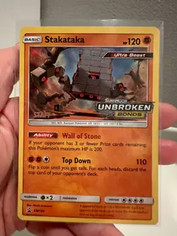 Stakataka - SM180 - Prerelease Holo (STAFF) Unbroken Bonds - Pokemon NM 1224#236 - Image 3