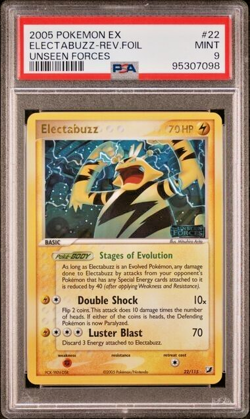Pokemon PSA 9 Electabuzz #22 Reverse Foil EX Unseen Forces 2005 English - Image 2