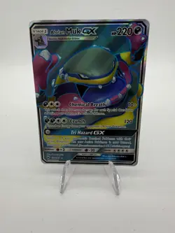 Alolan Muk GX - 138/147 - Pokemon Burning Shadows Sun Moon Full Art Rare Card NM - Image 1