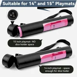 MTG Playmat Tube with See-Through Window, Waterproof Zipper and Adjustable Shoul - Image 2