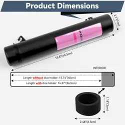 MTG Playmat Tube with See-Through Window, Waterproof Zipper and Adjustable Shoul - Image 3