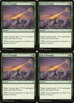 4x MTG 2017 GIFT OF STRENGTH - INSTANT - MAGIC CARD x4 copies - Image 1