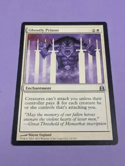 MTG Magic: Commander 2011: Ghostly Prison #14/318 Uncommon - LP - Image 1