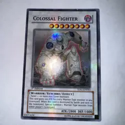 Yugioh! Colossal Fighter 5DS1-EN043 Super Rare Unlimited LP - Image 1