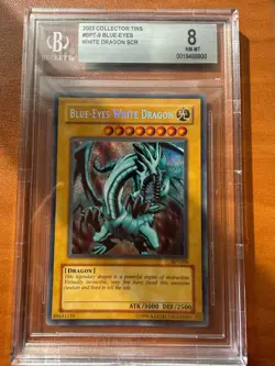 Yugioh Blue Eyes White Dragon BPT 009 Collector's Tin Card PSA 8 - Image 1