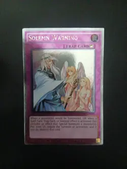Yugioh! Solemn Warning - NKRT-EN035 - Platinum Rare - Limited Edition - NM - Image 1