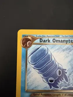 Pokemon TCG Dark Omanyte Neo Destiny 37 Unlimited Uncommon Card - Image 2