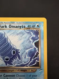 Pokemon TCG Dark Omanyte Neo Destiny 37 Unlimited Uncommon Card - Image 3