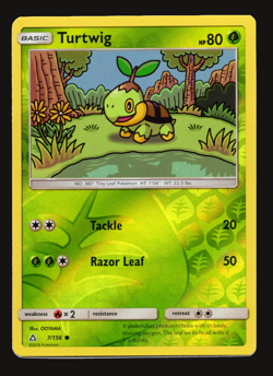 Pokemon TCG Turtwig Reverse Holo Ultra Prism Sun & Moon SM 7 NM-VLP Card - Image 1