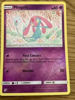 Mesprit Pokemon Card 84/236 Reverse Holo- Used - Sun & Moon - Unified Minds - Image 1
