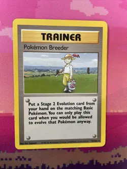 Pokemon Card Pokemon Breeder Base Set Rare 76/102 Near Mint - Image 1