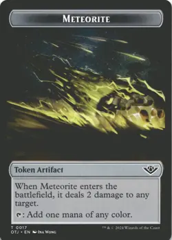 MTG Meteorite Token Normal NM Outlaws of Thunder Junction Magic 17 - Image 1