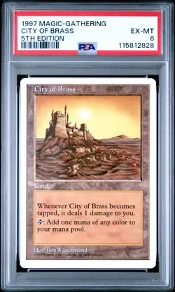 1997 MTG 5TH ED CITY OF BRASS PSA 6 - Image 1