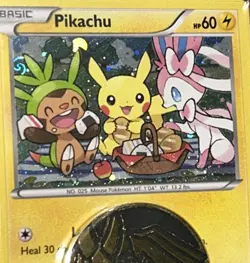 2016 Pokemon TCG XY BREAKPOINT PIKACHU XY95 Promo Coin Checklane Blister Pack - Image 2