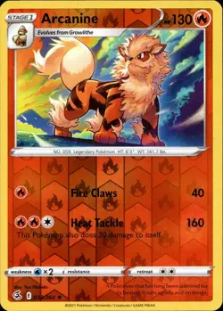 💢Pokemon - Arcanine - Reverse Holo - Rare - 033/264 - Fusion Strike (NM)💢 - Image 1